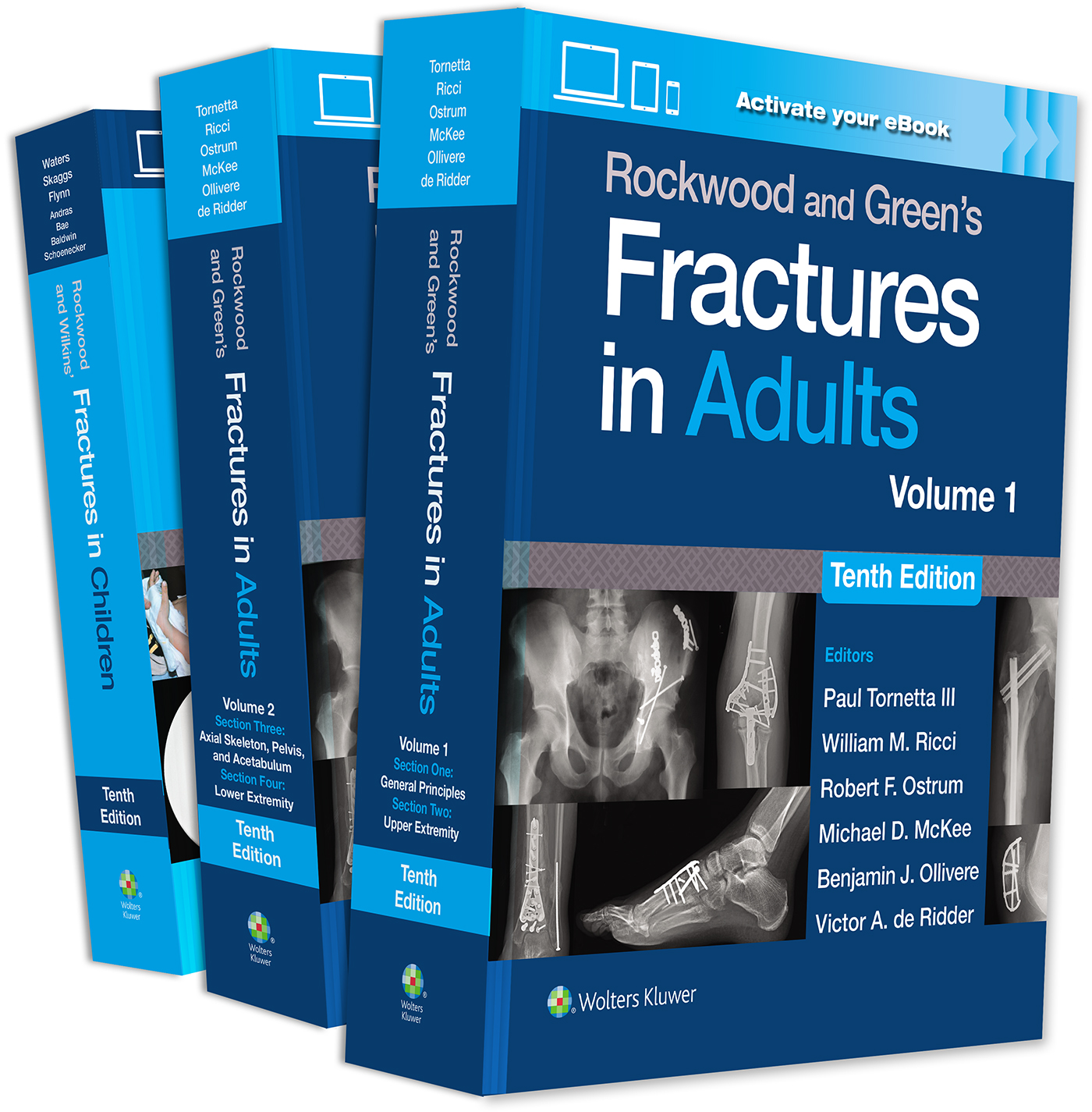 Rockwood, Green & Wilkins' Fractures, 10th ed.In Adults & Children Package, in 3 vols.