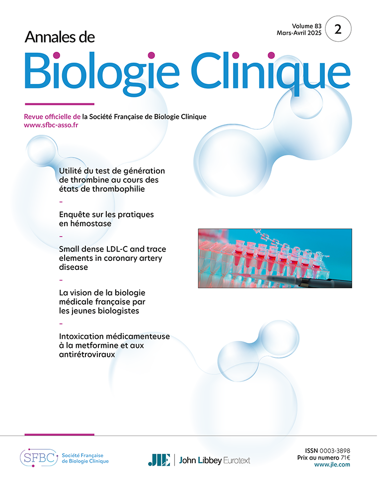 Annales De Biologie Clinique