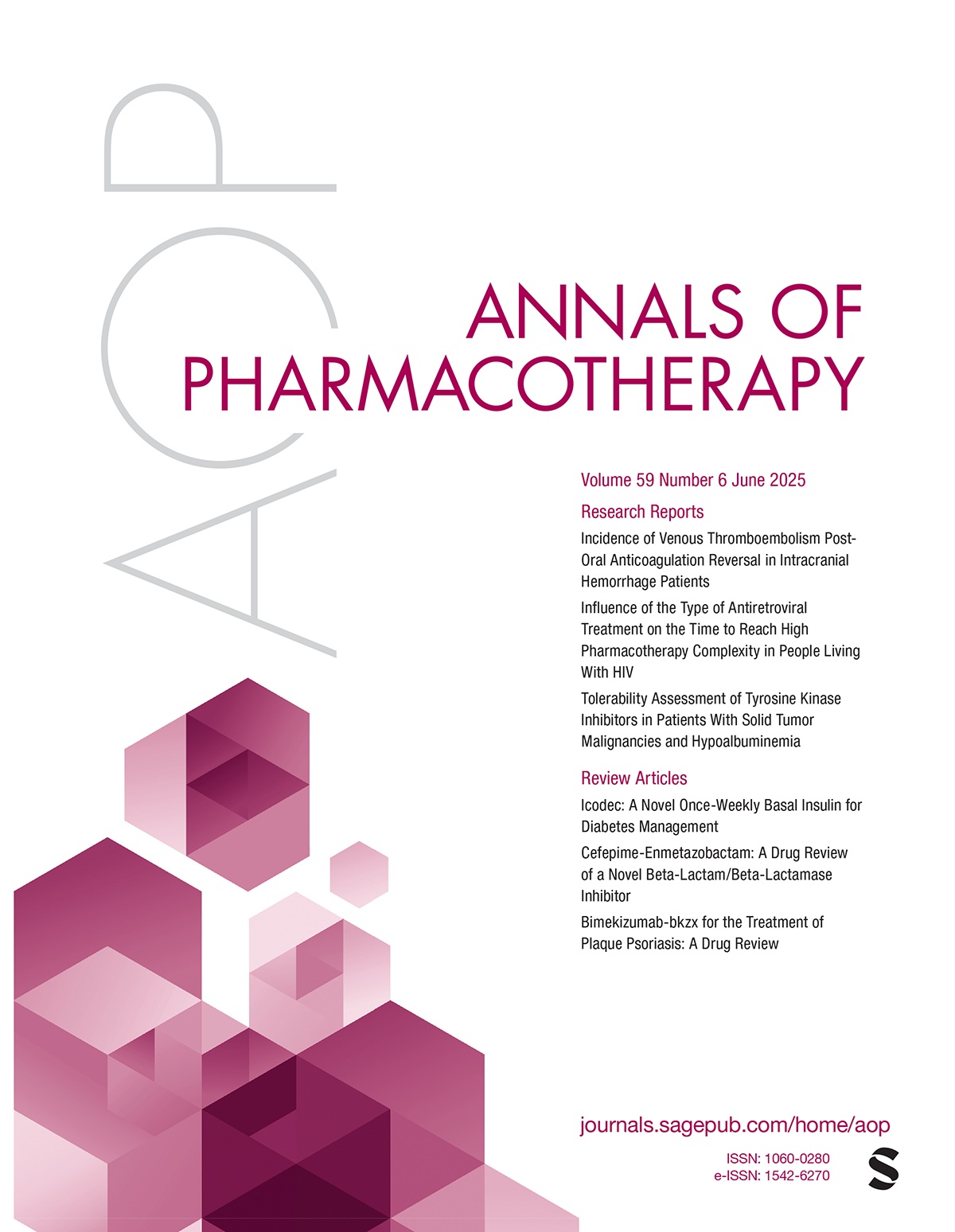 Annals of PharmacotherapyFormerly "DICP: Annals of Pharmacotherapy"