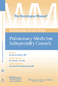 Washington Manual of Pulmonary MedicineSubspecialty Consult